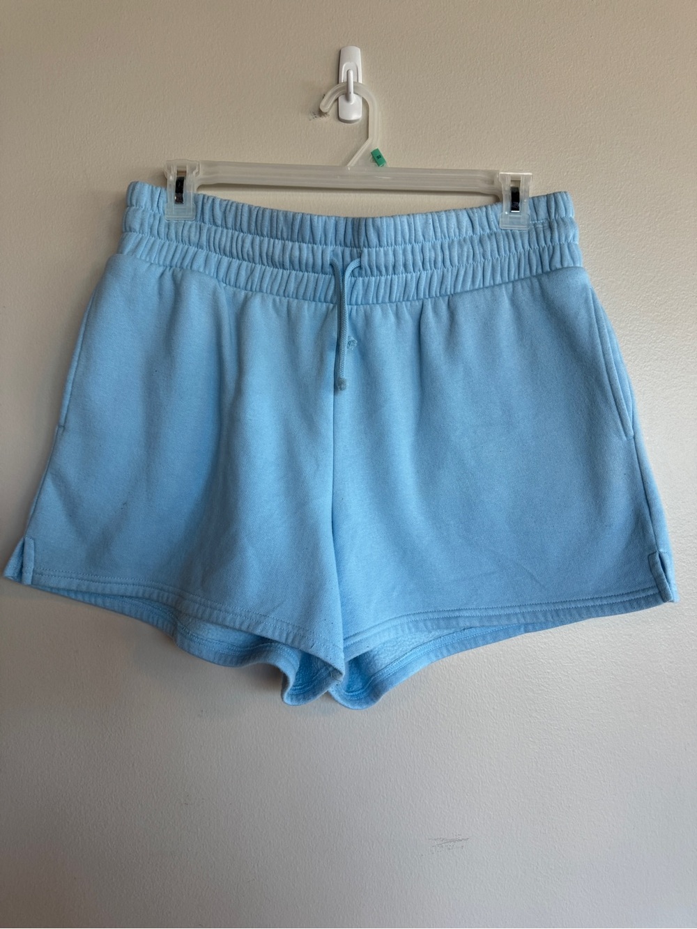 Wild Fable Blue Fleece Sweat Shorts High Waisted Drawstring Lounge Shorts Size L